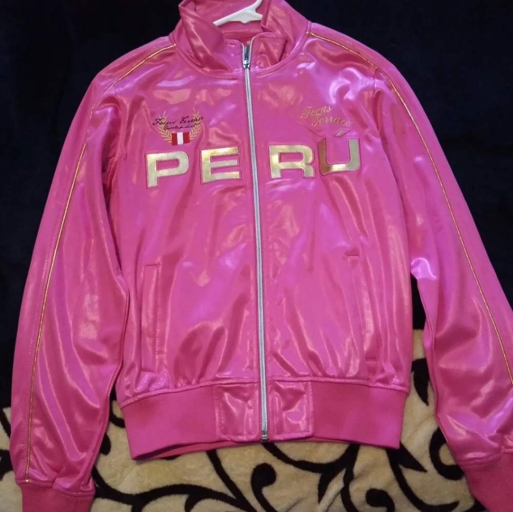 Just design pink light jacket size medium